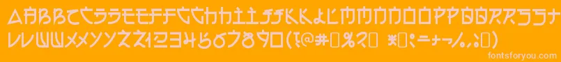 ElectroharmonixRegular Font – Pink Fonts on Orange Background