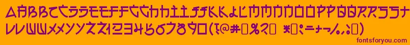ElectroharmonixRegular Font – Purple Fonts on Orange Background