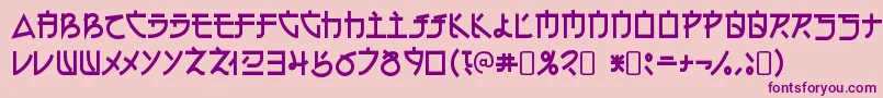 ElectroharmonixRegular Font – Purple Fonts on Pink Background