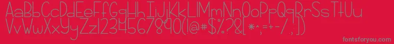 Kgriseup Font – Gray Fonts on Red Background