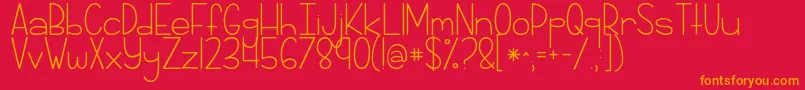 Kgriseup Font – Orange Fonts on Red Background