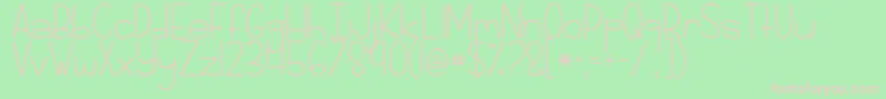 Kgriseup Font – Pink Fonts on Green Background