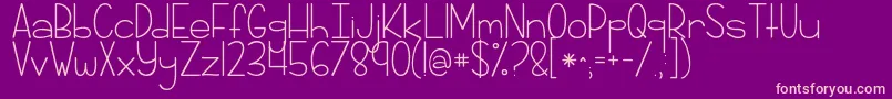 Kgriseup Font – Pink Fonts on Purple Background