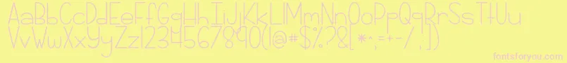 Kgriseup Font – Pink Fonts on Yellow Background