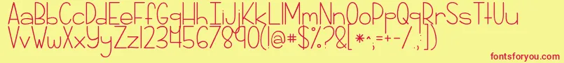 Kgriseup Font – Red Fonts on Yellow Background