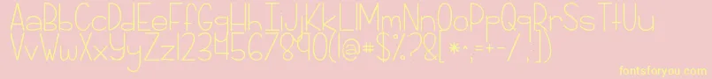 Kgriseup-Schriftart – Gelbe Schriften auf rosa Hintergrund