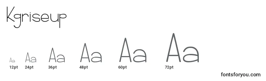 Kgriseup Font Sizes