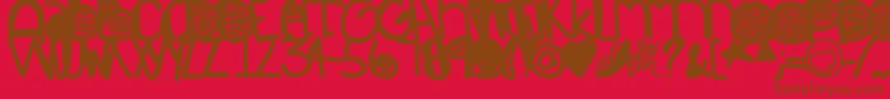 Lisätietoja Restless-fontista Restless-fontti – ruskeat fontit punaisella taustalla
