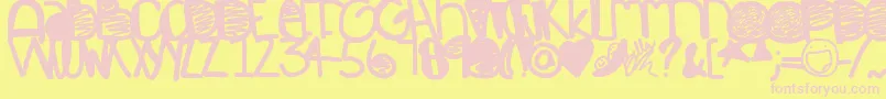 Restless Font – Pink Fonts on Yellow Background