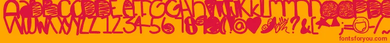 Шрифт Restless – красные шрифты на оранжевом фоне