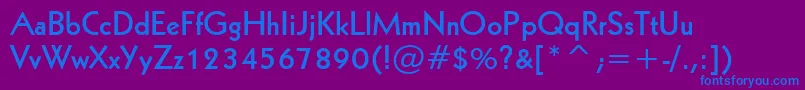 Więcej informacji o czcionce Geometric231BoldBt Czcionka Geometric231BoldBt – niebieskie czcionki na fioletowym tle