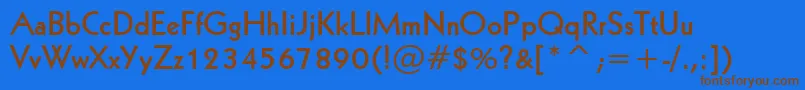 Geometric231BoldBt Font – Brown Fonts on Blue Background