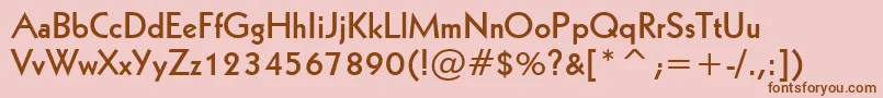 Geometric231BoldBt Font – Brown Fonts on Pink Background