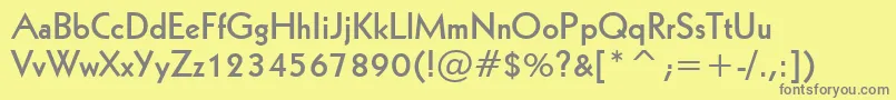 Geometric231BoldBt Font – Gray Fonts on Yellow Background
