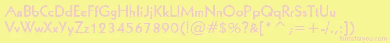 Geometric231BoldBt Font – Pink Fonts on Yellow Background