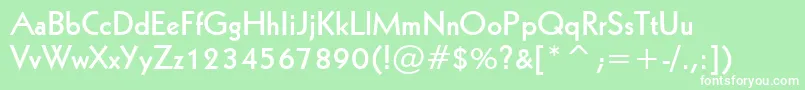 フォントGeometric231BoldBt – 緑の背景に白い文字