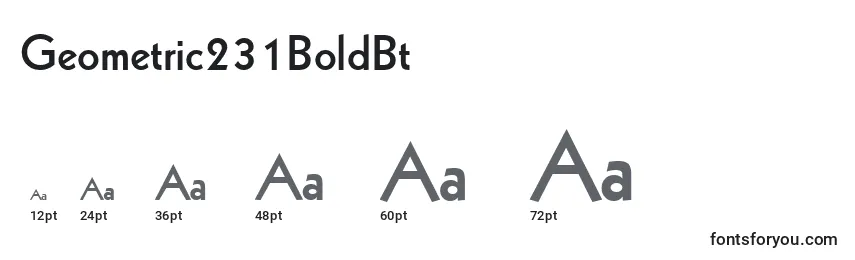 Geometric231BoldBt Font Sizes
