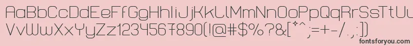 LastwaerkLight Font – Black Fonts on Pink Background