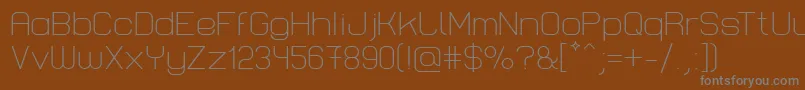 LastwaerkLight Font – Gray Fonts on Brown Background