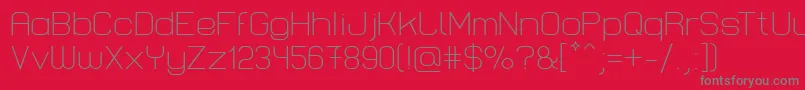 LastwaerkLight Font – Gray Fonts on Red Background