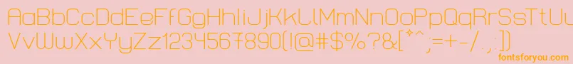 LastwaerkLight Font – Orange Fonts on Pink Background