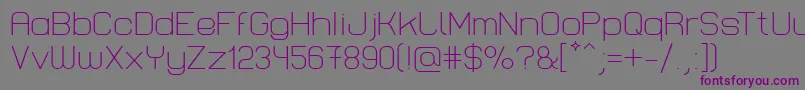 LastwaerkLight Font – Purple Fonts on Gray Background