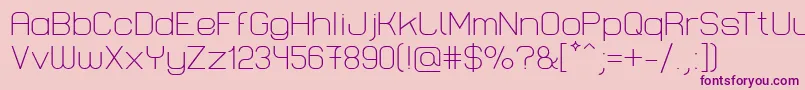 LastwaerkLight Font – Purple Fonts on Pink Background
