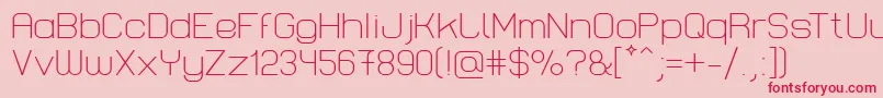 LastwaerkLight Font – Red Fonts on Pink Background