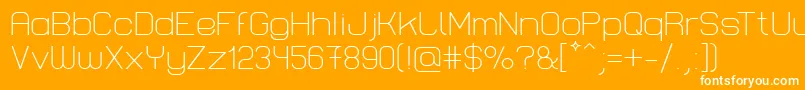 LastwaerkLight Font – White Fonts on Orange Background