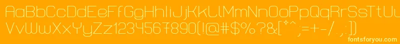 LastwaerkLight Font – Yellow Fonts on Orange Background