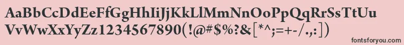 ArnoproBoldsubhead Font – Black Fonts on Pink Background