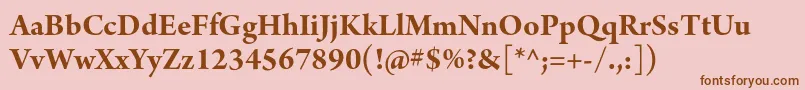 ArnoproBoldsubhead Font – Brown Fonts on Pink Background