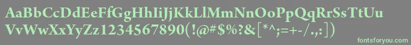 More about ArnoproBoldsubhead Font ArnoproBoldsubhead Font – Green Fonts on Gray Background