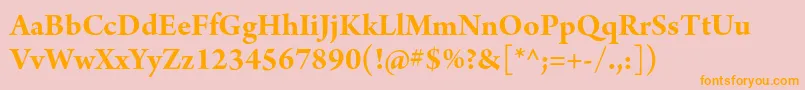 ArnoproBoldsubhead Font – Orange Fonts on Pink Background