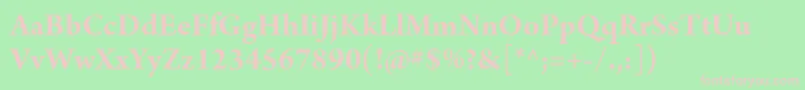 ArnoproBoldsubhead Font – Pink Fonts on Green Background