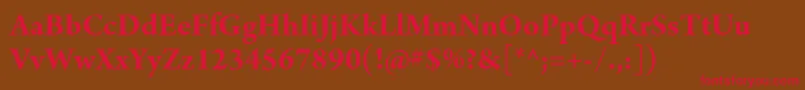 ArnoproBoldsubhead Font – Red Fonts on Brown Background
