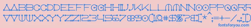 AnglocelestialBold Font – Blue Fonts on Pink Background