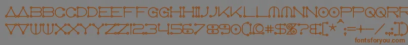 AnglocelestialBold Font – Brown Fonts on Gray Background