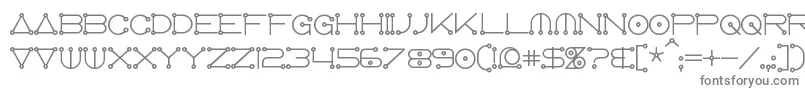 AnglocelestialBold-fontti – harmaat kirjasimet valkoisella taustalla