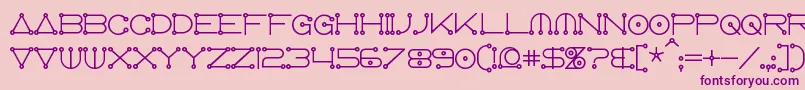 AnglocelestialBold Font – Purple Fonts on Pink Background