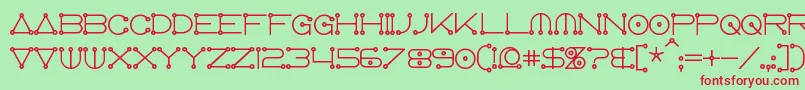 AnglocelestialBold Font – Red Fonts on Green Background