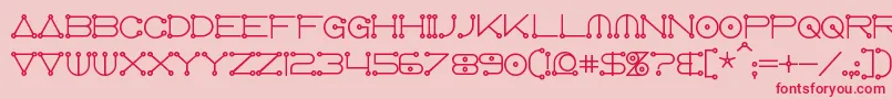 AnglocelestialBold Font – Red Fonts on Pink Background