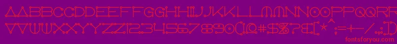 AnglocelestialBold Font – Red Fonts on Purple Background