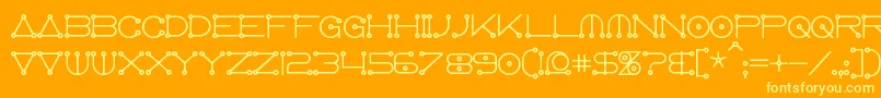 AnglocelestialBold Font – Yellow Fonts on Orange Background