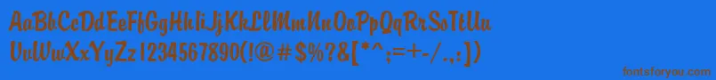 GeBrandy Font – Brown Fonts on Blue Background