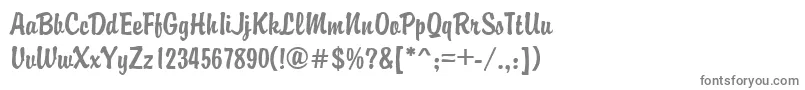 フォントGeBrandy – 白い背景に灰色の文字