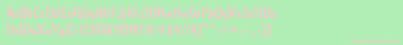 GeBrandy Font – Pink Fonts on Green Background