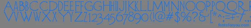 フォントDiehld – 灰色の背景に青い文字