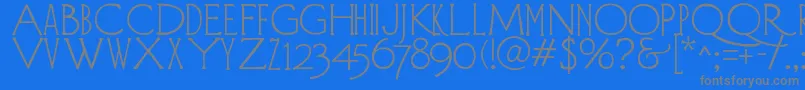 Diehld Font – Gray Fonts on Blue Background