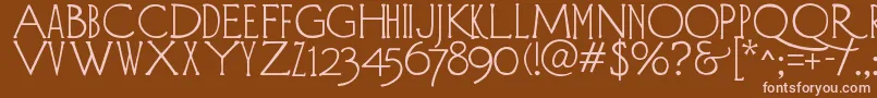 Diehld Font – Pink Fonts on Brown Background